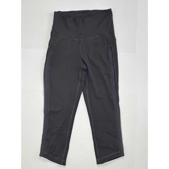 Lululemon Wunder Under Train High Rise Cropped Gray Womens Size 8 - Picture 1 of 4